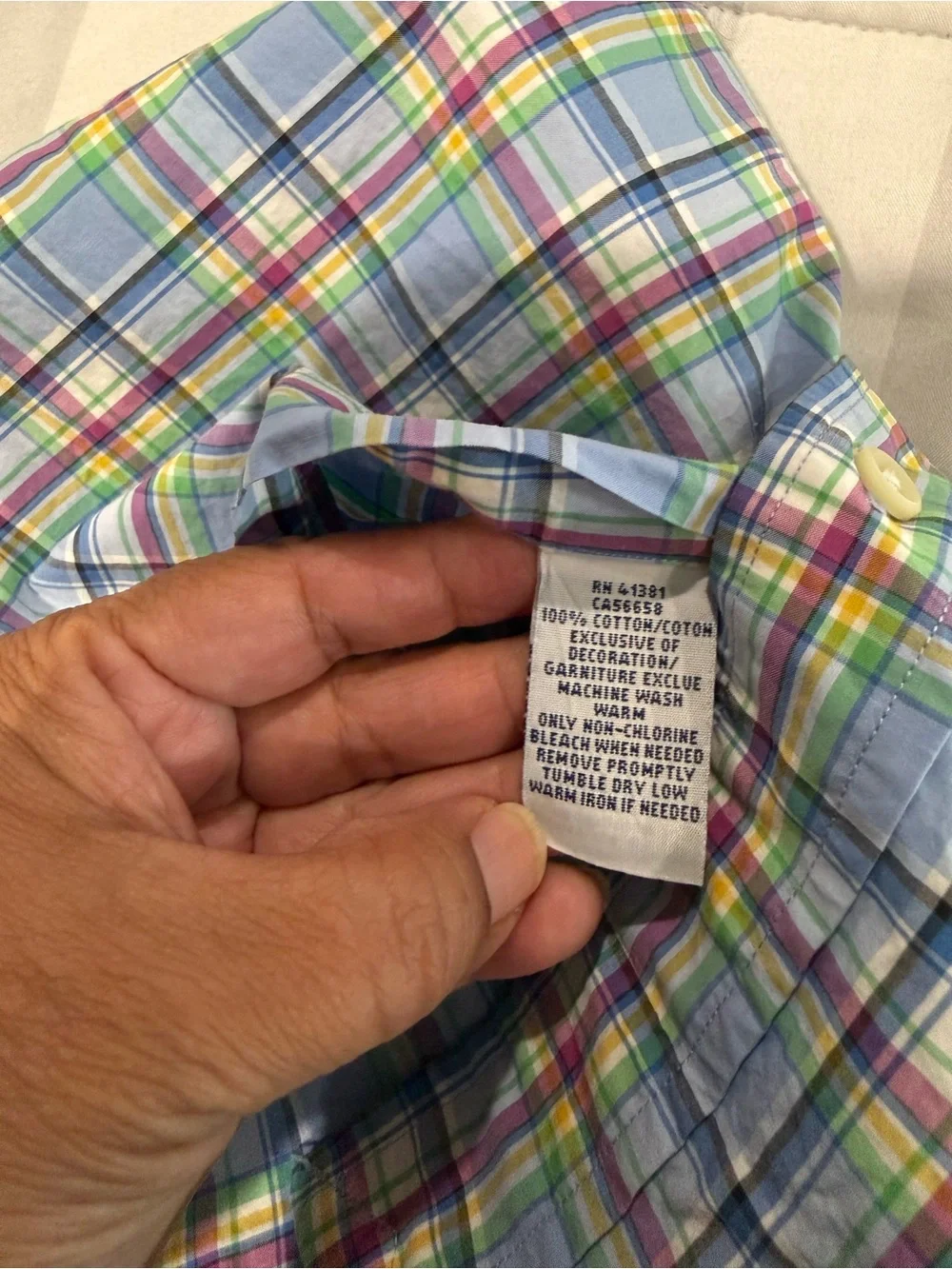 Polo by Ralph Lauren Light Blue Plaid Short Sleeve Button-Down Shirt